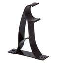 Galvanized Iron Durable Double Curtain Rod Bracket PACK OF 2PCS Dark Coffee 95mm x 78mm x 16mm