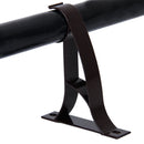 Galvanized Iron Durable Double Curtain Rod Bracket PACK OF 2PCS Dark Coffee 95mm x 78mm x 16mm