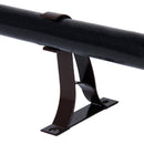 Galvanized Iron Durable Double Curtain Rod Bracket PACK OF 2PCS Dark Coffee 95mm x 78mm x 16mm