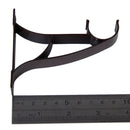 Galvanized Iron Durable Double Curtain Rod Bracket PACK OF 2PCS Dark Coffee 95mm x 78mm x 16mm