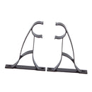Galvanized Iron Durable Double Curtain Rod Bracket PACK OF 2PCS Dark Coffee 95mm x 78mm x 16mm