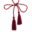 Nylon Adjustable Curtain Tiebacks Tassels Rope Bed Room Living Room Home Decor Red + Golden Pack Of 2PCS
