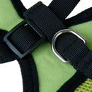 Soft Breathable Mesh Adjustable Chest High Strength D-Ring Dog Harness Belt Green XL