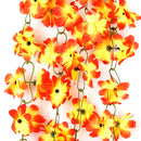 Artificial Stimulation Azalea Garlands Home Venue Wedding Shop Garden Restaurant Office Decor PACK OF 2PCS Red + Yellow