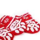 Skid Free Cute Paw Prints Warm Dog Socks Pet Supplies Red + White S PACK OF 4PCS