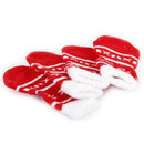 Skid Free Cute Paw Prints Warm Dog Socks Pet Supplies Red + White S PACK OF 4PCS