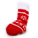 Skid Free Cute Paw Prints Warm Dog Socks Pet Supplies Red + White S PACK OF 4PCS