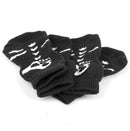 Skid Free Halloween Human Skeleton Pattern Cute Paw Prints Warm Dog Socks Pet Supplies Black + White L PACK OF 4PCS