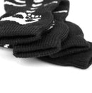 Skid Free Halloween Human Skeleton Pattern Cute Paw Prints Warm Dog Socks Pet Supplies Black + White L PACK OF 4PCS