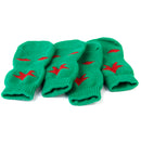 Waterproof Skid Free Anti-Slip Paw Protector Cotton Dog Socks Pet Supplies Green S PACK OF 4PCS
