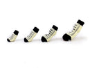 Fashionable Skid Free Warm Cute Shoelace Pattern Dog Socks Pet Supplies Beige + Black + White S PACK OF 4PCS