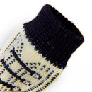 Fashionable Skid Free Warm Cute Shoelace Pattern Dog Socks Pet Supplies Beige + Black + White S PACK OF 4PCS