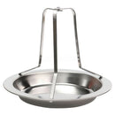 Beer Can Chicken Duck Roaster Drip Pan BBQ Grill Oven Rack Cooker Holder X8R9