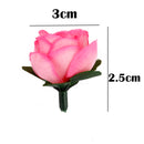 Artificial Silk Flower Heads Birthday Party Supplies Pack Of 50PCS Pink