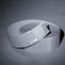 Lightweight Flexible Yellow Gloss Sew On Reflective Tape Safety Caution Tape 33ft x 1in- White