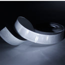 Lightweight Flexible Yellow Gloss Sew On Reflective Tape Safety Caution Tape 33ft x 1in- White