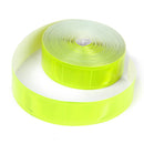 Lightweight Flexible Yellow Gloss Sew On Reflective Tape Safety Caution Tape 33ft x 1inch- Fluorescent Yellow