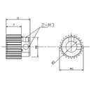 MK8 Extruder Nozzle Drive Gear 26 Teeth Copper 11mm x 11mm for 3D Printer Makerbot
