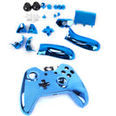 ABS Metal Full Housing Shell Case Kit Parts for Xbox One Wireless Controller Blue Color