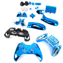 ABS Metal Full Housing Shell Case Kit Parts for Xbox One Wireless Controller Blue Color