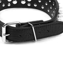5 Holes Adjustable PU Leather Spikes Cool Design Dog Collar Pet Supplies Black L