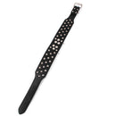 5 Holes Adjustable PU Leather Spikes Cool Design Dog Collar Pet Supplies Black L