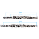 5 Holes Adjustable PU Leather Spikes Cool Design Dog Cat D-Ring Collar Pet Supplies White Leopard XL
