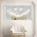 Self Adhesive Mirror Decals Wall Sticker Home Dining Room Bedroom Freezer Wardrobe Decor Silver Pack Of 100PCS