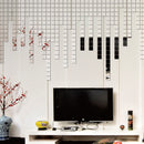Self Adhesive Mirror Decals Wall Sticker Home Dining Room Bedroom Freezer Wardrobe Decor Silver Pack Of 100PCS