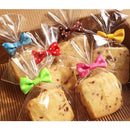 SEt Of 20PCS Twist Ties Candy Bag Cake Props Wedding Birthday Party Supplies Brown With White Dots