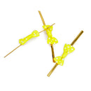 Set Of 20PCS Twist Ties Candy Bag Cake Props Wedding Birthday Party Supplies Yellow With White Dots