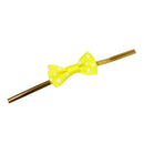 Set Of 20PCS Twist Ties Candy Bag Cake Props Wedding Birthday Party Supplies Yellow With White Dots