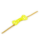 Set Of 20PCS Twist Ties Candy Bag Cake Props Wedding Birthday Party Supplies Yellow With White Dots