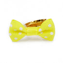 Set Of 20PCS Twist Ties Candy Bag Cake Props Wedding Birthday Party Supplies Yellow With White Dots