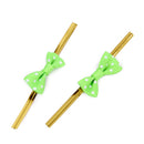 Set Of 20PCS Twist Ties Candy Bag Cake Props Wedding Birthday Party Supplies Green With White Dots