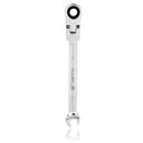 Satin Chrome Finish Flexible Head Ratchet Action Wrench Spanner Nut Tool 6mm Silver