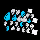 Set Of Plastic Raindrop Water Design Style Wall Hone Living Room Hall Decal Decor Art Stickers DIY