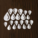 Set Of Plastic Raindrop Water Design Style Wall Hone Living Room Hall Decal Decor Art Stickers DIY