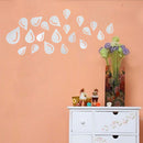 Set Of Plastic Raindrop Water Design Style Wall Hone Living Room Hall Decal Decor Art Stickers DIY