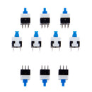 10pcs 6pin Self-locking Button Switch Button Switch Push Button Control DIY