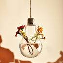 Transparent Bulb Shape Wall Hanging Vase Bottle Plant Flower Decor Home Office Living Room Garden DIY