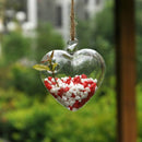 Transparent Heart Shape Wall Hanging Vase Bottle Plant Flower Decor Home Office Living Room Garden DIY