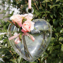 Transparent Heart Shape Wall Hanging Vase Bottle Plant Flower Decor Home Office Living Room Garden DIY