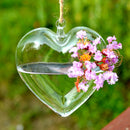 Transparent Heart Shape Wall Hanging Vase Bottle Plant Flower Decor Home Office Living Room Garden DIY
