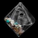 Transparent Rhombus Shape Wall Hanging Vase Bottle Plant Flower Decor Home Office Living Room Garden DIY