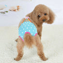 Fashionable Washable Reusable Suspender Sanitary Pant Panty Diaper With Dots for Pet Female Dog Random Color Size S
