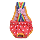 Fashionable Washable Reusable Suspender Sanitary Pant Panty Diaper With Dots for Pet Female Dog Random Color Size S