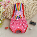 Fashionable Washable Reusable Suspender Sanitary Pant Panty Diaper With Dots for Pet Female Dog Random Color Size L