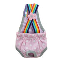 Fashionable Washable Reusable Suspender Sanitary Pant Panty Diaper With Dots for Pet Female Dog Random Color Size L