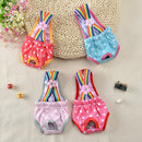 Fashionable Washable Reusable Suspender Sanitary Pant Panty Diaper With Dots for Pet Female Dog Random Color Size XL